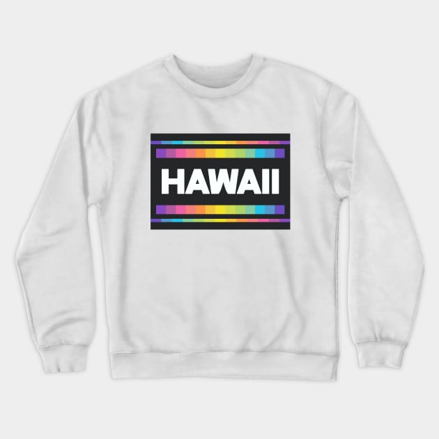 Hawaii Rainbow Graphic Crewneck Sweatshirt by Dale Preston Design